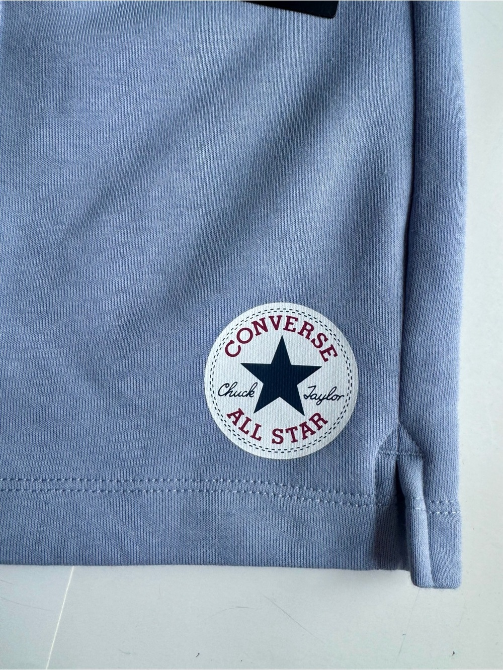 Women's Converse Retro Chuck Fleece Pull-On Shorts Blue Size L NWT - Picture 5 of 9